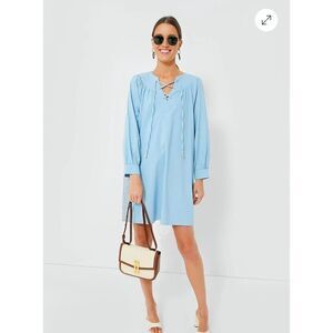 Pomander Place for Tuckernuck Robbie Blue Long Sleeve Strappy Sheath Dress XXL